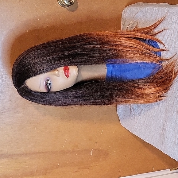 Long Two Tone Lace Front Wig - Picture 4 of 5